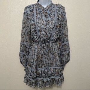 Women's Floral Prairie Dress Small Easter Regency Victorian Whimsical Spring